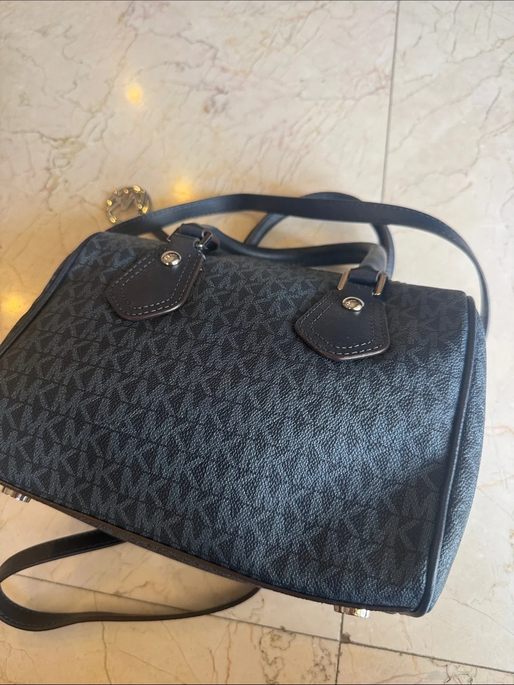 Michael Kors Navy Monogram Mini Satchel BRAND NEW
